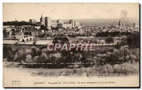 Ansichtskarte AK Avignon Vue Generale Petit Rhone Ile De La Barthelasse et grand Rhone