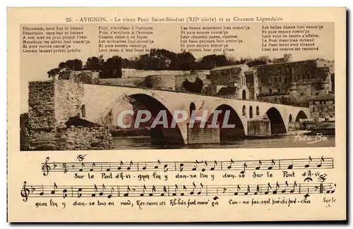 Cartes postales Avignon Le Vieux Pont Saint Benezet Et Sa Chanson