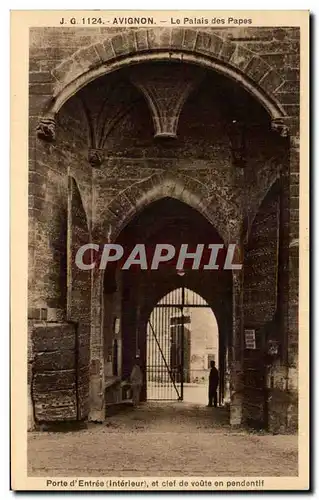 Ansichtskarte AK Avignon Le Palais Des Papes Porte d&#39entree interieur et clef de voute en pendentif