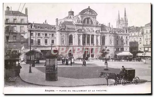 Cartes postales Angers Place Du Ralliement Et Le Theatre