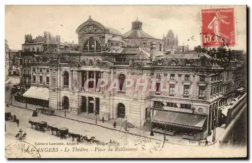 Cartes postales Angers La Theatre Place Du Ralliement