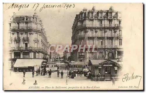 Cartes postales Angers Place du ralliement perspective de la rue d&#39Alsace