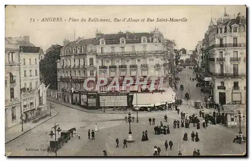 Cartes postales Angers Place du ralliement Rue d&#39Alsace et rue Saint Maurille