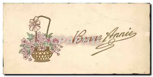 Cartes postales Fantaisie Fleurs Bonne annee