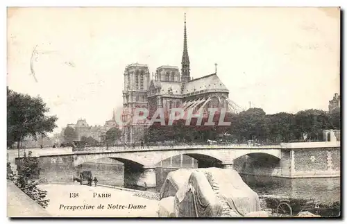 Ansichtskarte AK Paris Perspective Notre Dame