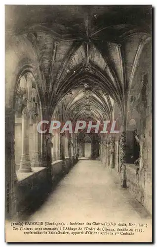 Ansichtskarte AK Cadouin Interieur des Cloitres Abbaye de l&#39ordre de Citeaux