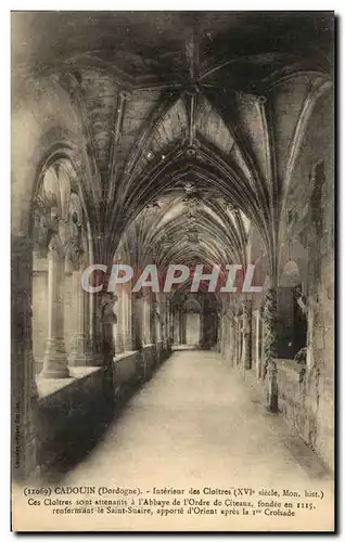 Cartes postales Cadouin Interieur des Cloitres Abbaye de l&#39ordre de Citeaux