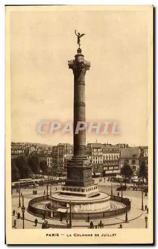 Cartes postales Paris La Colonne De Juillet