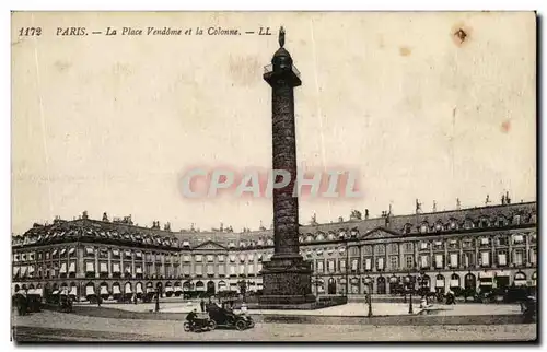 Cartes postales Paris La Place Vendome et la Colonne LL