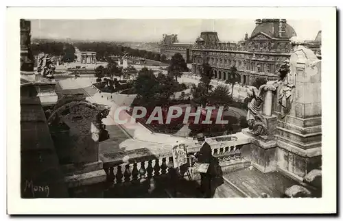 Ansichtskarte AK Les petits Tableaux De paris Jardins du Louvre et des Tuileries