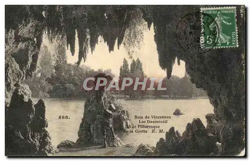 Cartes postales Bois de Vincennes Lac Daumesnil Vue pittoresque de la Grotte