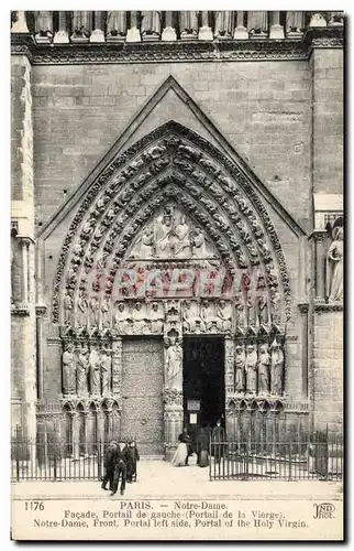 Ansichtskarte AK Paris Notre Dame Facade Portail de Gaushe Notre Dame Front