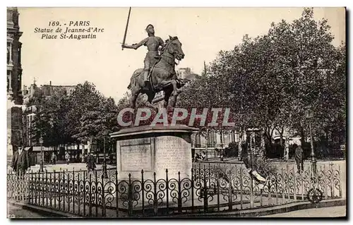 Ansichtskarte AK Paris Statue De Jeanne d&#39Arc Place St Augustin