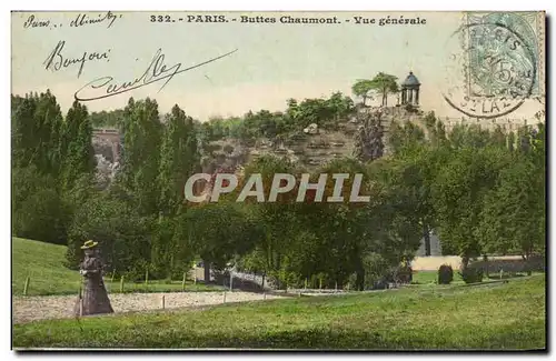 Ansichtskarte AK Paris Buttes Chaumont Vue Generale