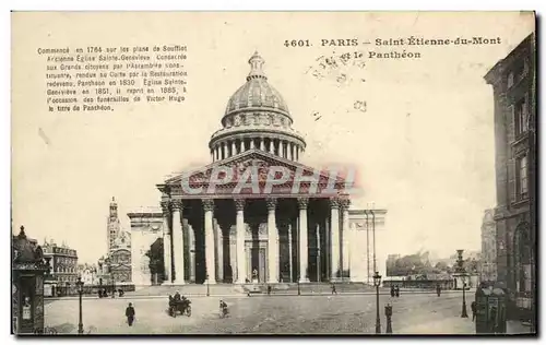 Cartes postales Paris Saint Etienne Du Mont Et La Pantheon