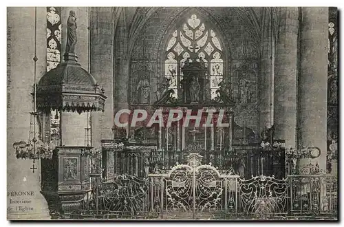 Cartes postales Peronne Interieur de l'Eglise