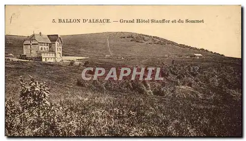 Cartes postales Ballon D&#39Alsace Grand Hotel Stauffer et du Sommet