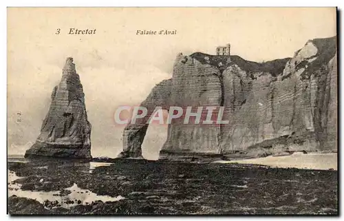 Cartes postales Etretat Falaise d&#39Aval