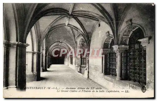 Cartes postales Fontevrault l&#39Aucienne Abbaye Le Grand Cloitre et l&#39Entree de la Salle Capitulaire