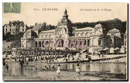 Ansichtskarte AK Le Havre Le Casino vu de la Plage