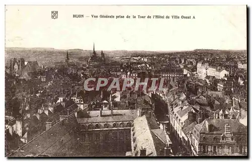 Cartes postales Dijon Vue Generale prise de la Tour de I&#39Hotel de Ville Ouest