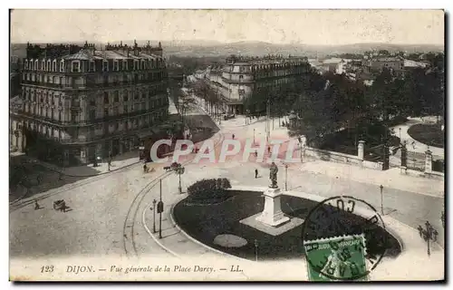 Ansichtskarte AK Dijon Vue generale de la Place Darcy