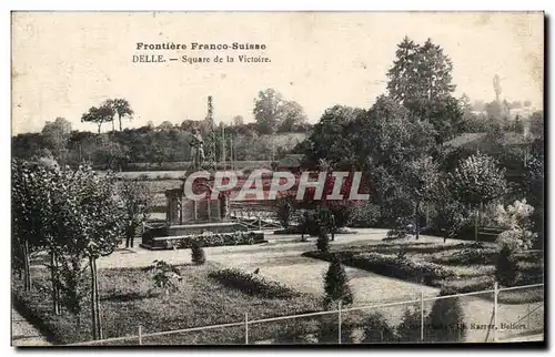 Cartes postales Frontiere Franco Suise Delle Square de la Victoire Militaria