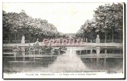 Ansichtskarte AK Palais De Versailles Le Tapis vert et Bassin d&#39Apollon