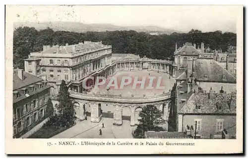 Cartes postales Nancy L&#39Hemicycle de la Carriere et le Palais du Gouvernement