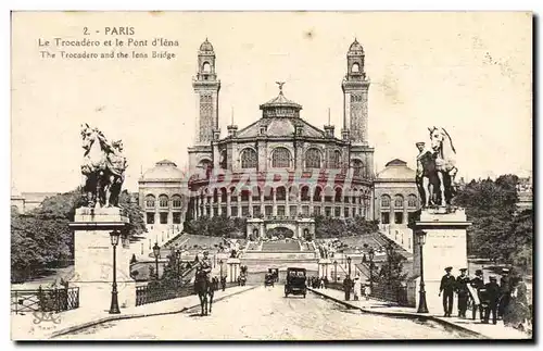 Cartes postales Paris Le Trocadero et le Pont d&#39Iena The trocadero and the lena Bridge