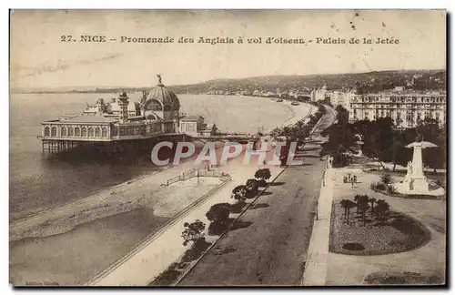 Cartes postales Nice Promenade des Anglais a vol d&#39oisean Palais de la Jetee