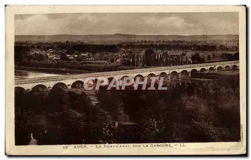 Ansichtskarte AK Agen Le Pont Canal Sur La Garonne