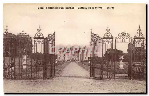 Ansichtskarte AK Coudrecieux Chateau De La Pierre Entree