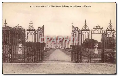 Cartes postales Coudrecieux Chateau De La Pierre Entree