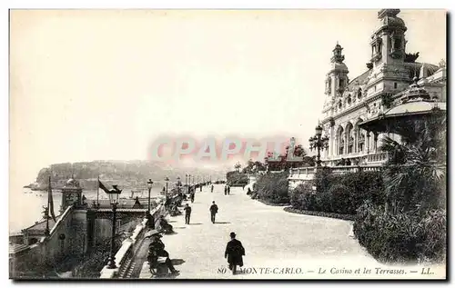 Cartes postales Monte Carlo Le Casino Et Les Terrasses