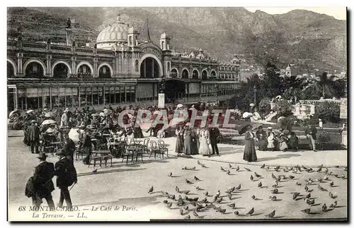 Cartes postales Monte Carlo Le Cafe De Paris La Terrasse