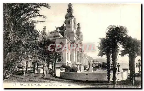 Cartes postales Monte Carlo Le Casino Et Les Terrasses