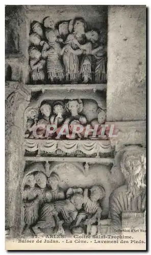 Cartes postales Arles Cloitre Saint Trophime Baiser de Judas la Cene Lavement des Pieds