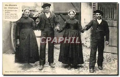 Ansichtskarte AK Au Marais de Challons Folklore costume Danse