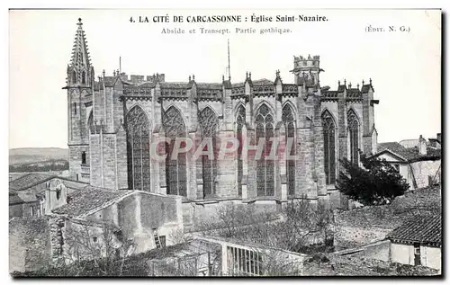 Ansichtskarte AK La Cite De Carcassonne Eglise Saint Nazaire Abside Et Transept