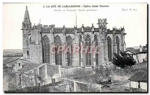 Cartes postales La Cite De Carcassonne Eglise Saint Nazaire Abside Et Transept