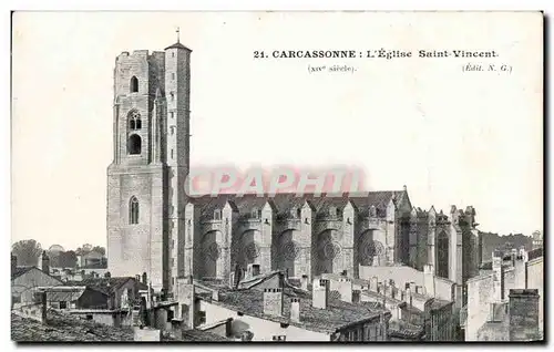Cartes postales Carcassonne L&#39Eglise Saint Vincent