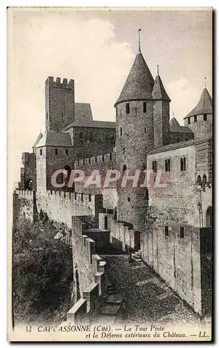 Ansichtskarte AK Cite De Carcassonne La Tour Pinte