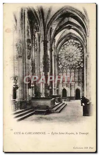 Ansichtskarte AK Cite De Carcassonne Eglise Sainl Nazaire Le Transept