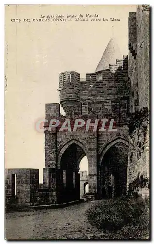 Cartes postales Cite De Carcassonne Defense Entre Les Lices