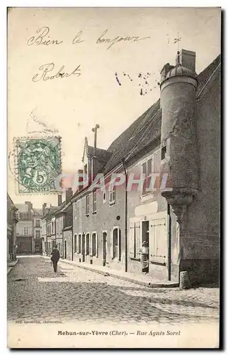 Cartes postales Mehun sur Yevre Rue Agnes Sorel