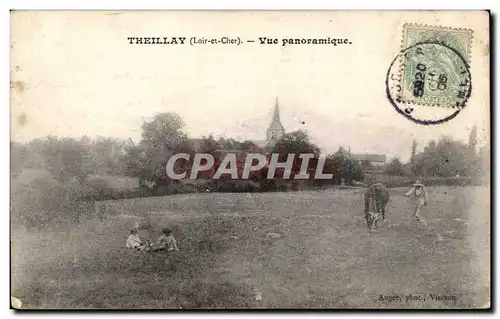 Cartes postales Theillay Vue panoramique Vache Enfant