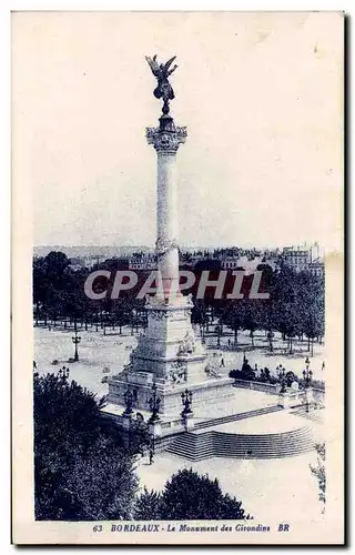 Cartes postales Bordeaux Le Monument des Girondins