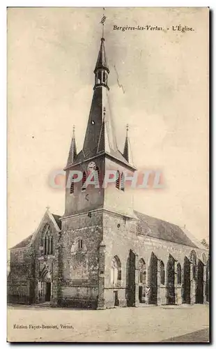 Ansichtskarte AK Bergeres Les Vertus L&#39Eglise