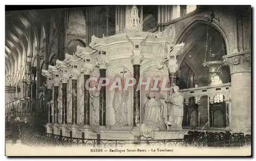 Cartes postales Reims Basilique Saint Remi Le tombeau